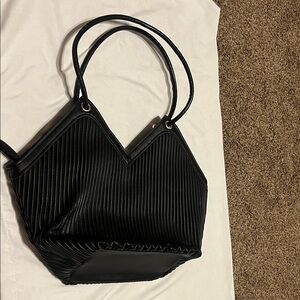 Fashion & Bag black bag immaculate zip closure.